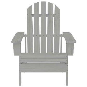 Tuinstoel hout grijs 2