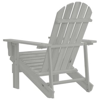 Tuinstoel hout grijs 4