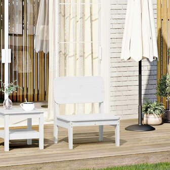 Tuinstoel 60x52,5x72 cm massief grenenhout wit 1