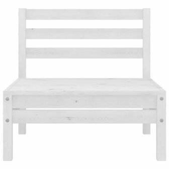 3-delige Loungeset massief grenenhout wit 8