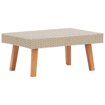 3-delige Loungeset met kussens poly rattan beige 6