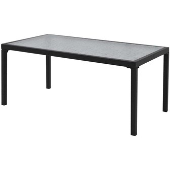4-delige Loungeset textileen zwart  3
