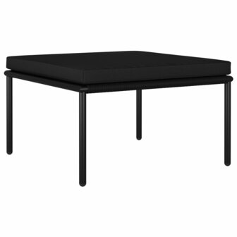 3-delige Loungeset met kussens PVC zwart  4