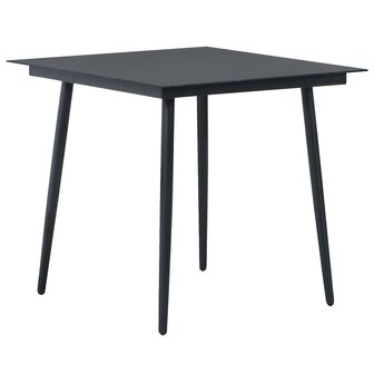 3-delige Tuinset PVC-rattan zwart 3