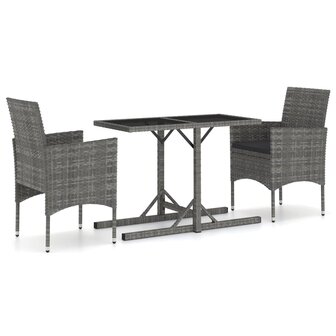 3-delige Tuinset grijs 2