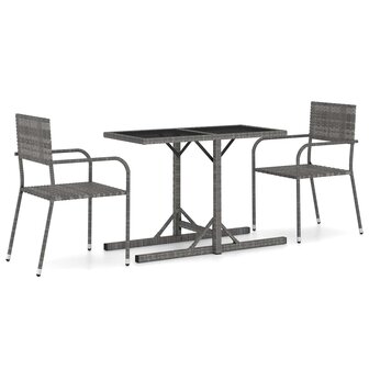 3-delige Tuinset grijs 2