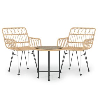 3-delige Tuinset poly rattan 2