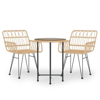 3-delige Tuinset poly rattan 2