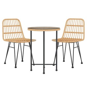 3-delige Tuinset poly rattan 3