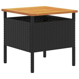 Tuinset Zwart poly rattan 5