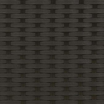 Tuinset Zwart poly rattan 8