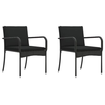 Tuinset Zwart poly rattan 4
