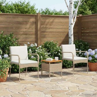 Tuinset Beige poly rattan 3