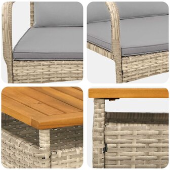 Tuinset Beige poly rattan 7
