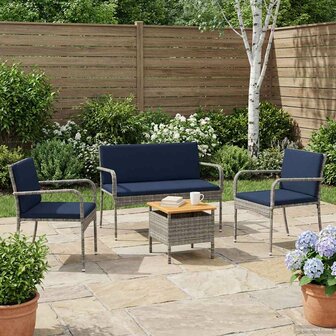 Tuinset Grijs poly rattan 1