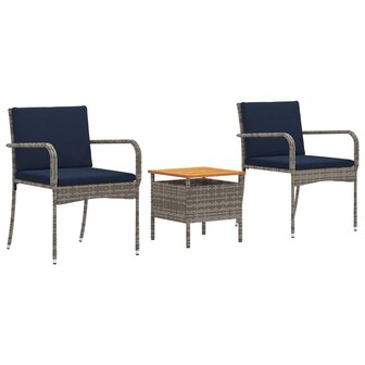 Tuinset Grijs poly rattan 2