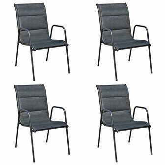 5-delige Tuinset staal zwart 5