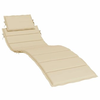 Ligbedkussen 186x58x4 cm oxford stof beige 2