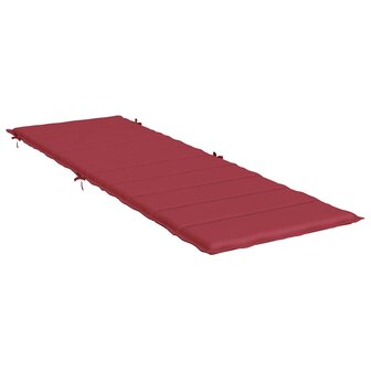 Ligbedkussen 186x58x4 cm oxford stof wijnrood 4