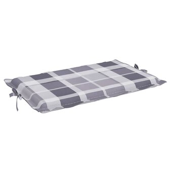 Ligbedkussen 186x58x4 cm oxford stof ruitpatroon grijs 7