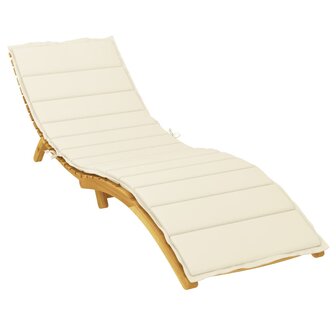 Ligbedkussen 200x70x3 cm oxford stof cr&amp;egrave;mekleurig 3