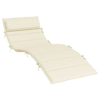 Ligbedkussen 180x60x4 cm oxford stof cr&amp;egrave;mekleurig 2