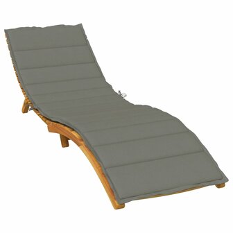 Ligbedkussen 200x70x4 cm stof gem&amp;ecirc;leerd donkergrijs 1