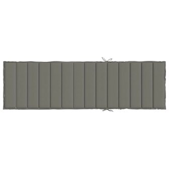Ligbedkussen 200x70x4 cm stof gem&amp;ecirc;leerd donkergrijs 5
