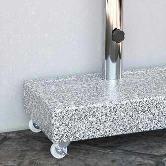 Parasolvoet 45x25x8 cm graniet lichtgrijs 4