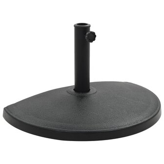Parasolvoet halfrond 15 kg polyresin zwart 1