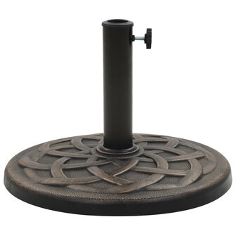 Parasolvoet rond 19 kg polyresin bronskleurig 2