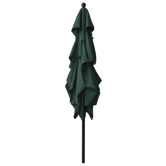 Parasol 3-laags met aluminium paal 2,5x2,5 m groen 3