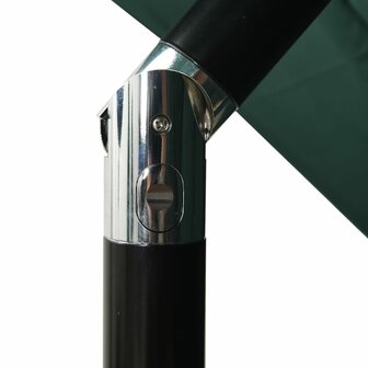 Parasol 3-laags met aluminium paal 2,5x2,5 m groen 6