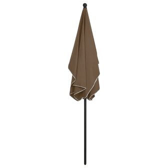 Parasol met paal 210x140 cm taupe 4
