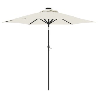 Parasol met stalen paal 225x225x212 cm wit 2