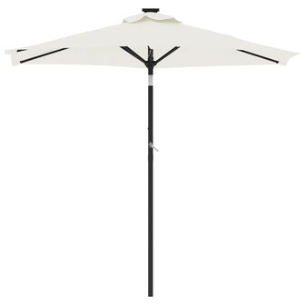 Parasol met stalen paal 225x225x212 cm wit 3