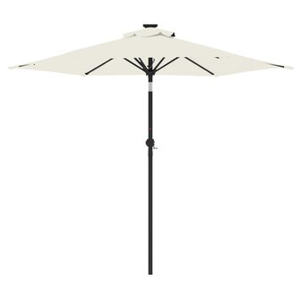 Parasol met stalen paal 225x225x212 cm wit 4