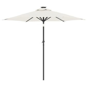 Parasol met stalen paal 225x225x212 cm wit 5