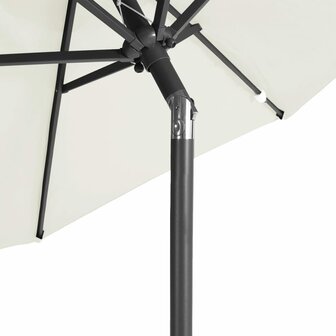 Parasol met stalen paal 225x225x212 cm wit 7