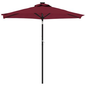 Parasol met stalen paal 225x225x212 cm bordeauxrood 3
