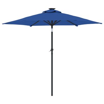 Parasol met stalen paal 225x225x212 cm azuurblauw 5