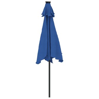 Parasol met stalen paal 225x225x212 cm azuurblauw 6