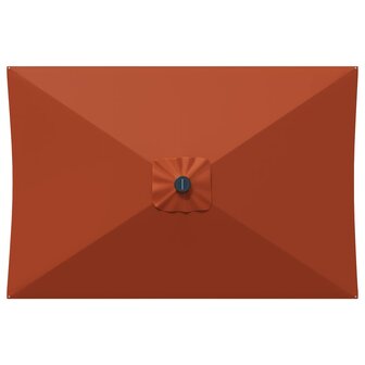 Tuinparasol 200 x 300 cm Polyester Rechthoekig Terracotta 4