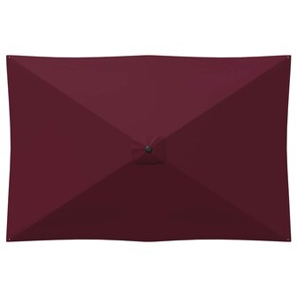 Tuinparasol 200 x 300 cm Polyester Rechthoekig Bordeaux Rood 4
