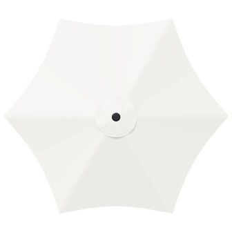Tuinparasol 230 x 230 cm Polyester Rechthoekig Cr&amp;egrave;mekleurig 4