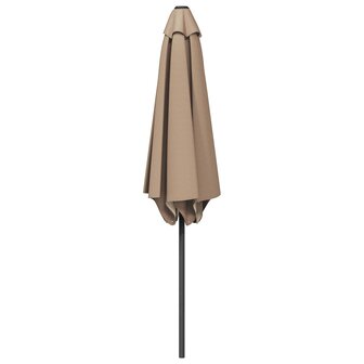 Tuinparasol 270 x 270 cm Polyester Rechthoekig Taupe 3