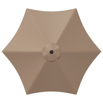 Tuinparasol 270 x 270 cm Polyester Rechthoekig Taupe 4