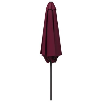 Tuinparasol 300 x 300 cm Polyester Rechthoekig Bordeaux Rood 3