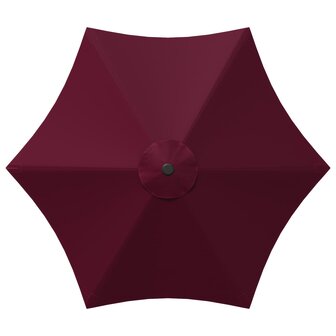 Tuinparasol 300 x 300 cm Polyester Rechthoekig Bordeaux Rood 4