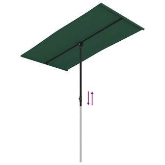 Parasol met aluminium paal 180x110 cm groen 7